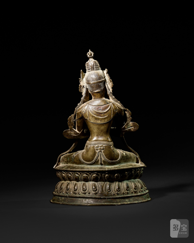 STATUE DE VAJRADHARA EN BRONZE  OUEST DU TIBET, XVE-XVIE SIÈCLE - 图4